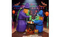 Inflatable Inflatable Witches with Pot Outdoor Witch and Pot Inflatable Party Decoration Scary for Families