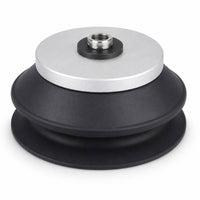 Suction Cup with Metal Plate Industrial Bellows Suction Cup Two-Tone Durable for Automation, Material Handling