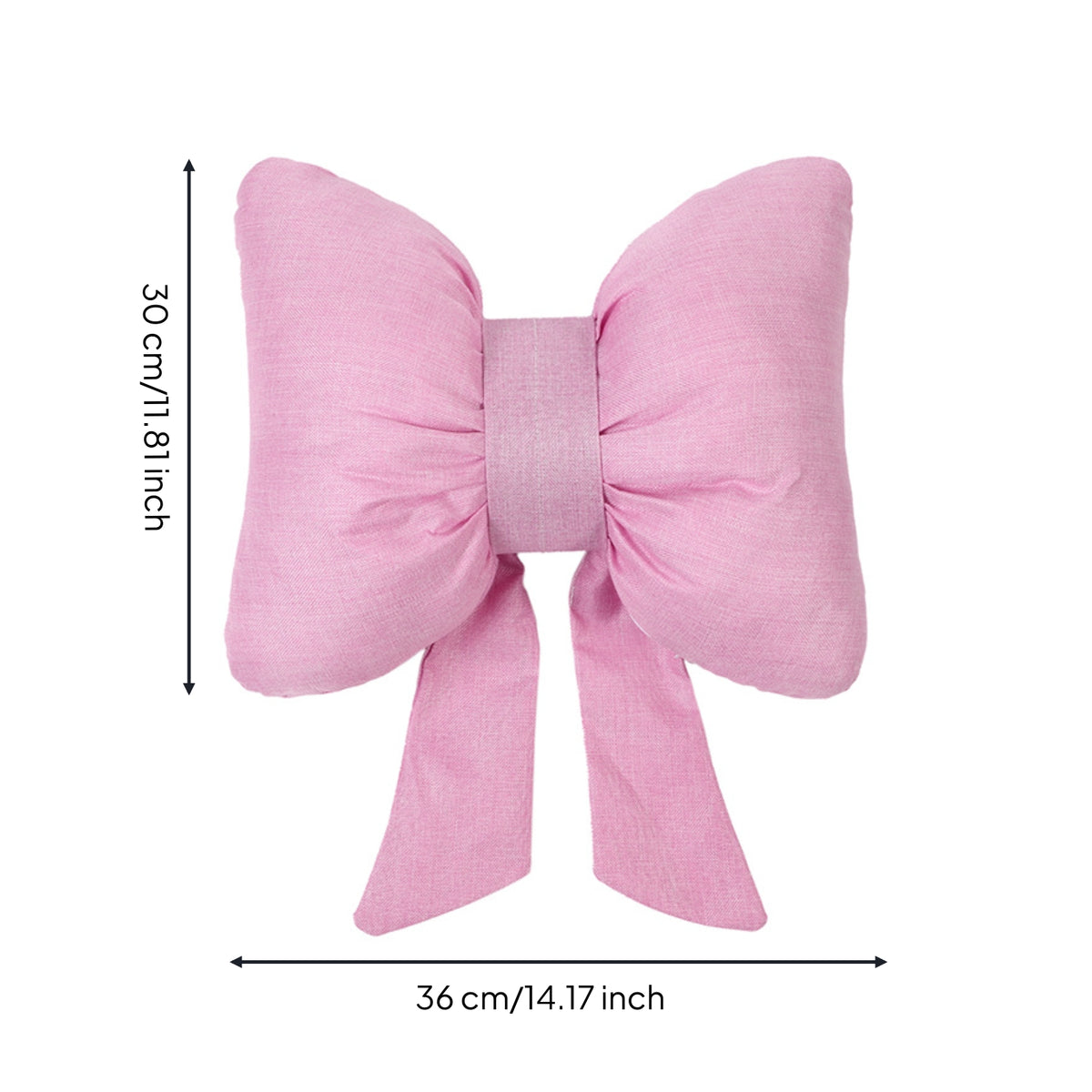 Decorative Bow Pillow Padded Bow Cushion Stitched for Bed