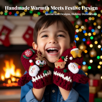 Knitting Kit, Handmade Christmas Gift, DIY Yarn Gloves