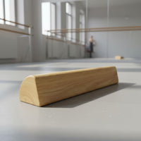 Paint-Unpainted Wooden Exercise Block Sturdy & Long-Lasting Arc Exercise Block Stable Half Round Wood Support Anti-Slip for Beginners, Children, Dancers, Dance Studio, Gym, Home