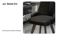Armless Swivel Vanity Chair Padded Cushion Home Seating Lumbar Support for Teens