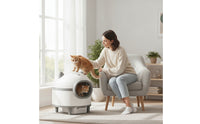 Large Capacity Smart Litter Box with App Control Safe Pet Supply for Living Room