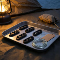8 Pieces Oblong Wind Rope Buckle Slim Three-Hole Buckle Sturdy Plastic Cord Toggle Adjustable