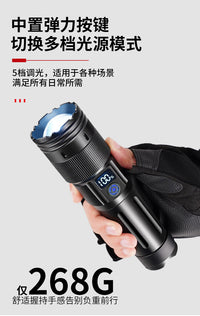 硕森2026新款强光充电式手电筒家用超亮耐用便携户外远射大功率灯