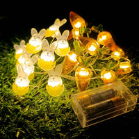 Hare Carrot Egg Lights Cute Design Hare Carrot Flexible Copper Wire Easter String for Kids, Parents, Bedroom, Mantel, Garden