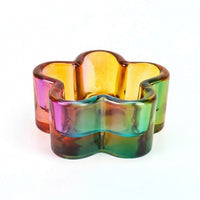 Nail Art Brush Washing Cup Transparent Holder Glass for Manicurists
