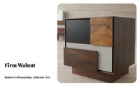sturdy Wood Construction Nightstand with Drawers and Shelf elegant aesthetic Single-Drawer End Table with Shelf Distressed Finish Bedside Cabinet Modern Design for Homeowners, Parents, Students, Guest Room, Hallway, Office, Nursery
