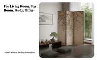 Song era Aesthetic Folding Panel Screen Chinese design Design 4-Panel Room separater Artistic Decoration Household Furnishing unrestrictedstanding for Interior Designers, Office Workers, Study, Bedroom, Studio Apartment, Restaurant