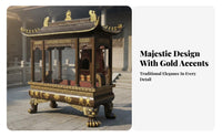 Large Outdoor Ceremonial Offering Furnace Ornate Design Rectangular Cast Iron Censer Weather Resistant Dragon Pillar Ceremonial Offering Burner