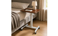 Adjustable Height Desk Wheeled Base Adjustable Standing Desk Space Saving Office Furniture for Bedside, Home