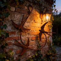 3 Swallows Wall Hanging Ready to Hang Swallow Wall Art Weather-Resistant