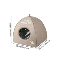 Pet Cave with Foil Window Cozy Insulated Cat House Padded for Indoor, Kittens