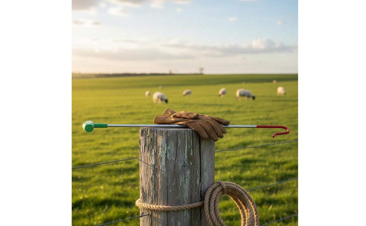 High-Carbon Steel Sheep Leg Hook Heavy-Duty Sheep Catching Hook Rust-Resistant Goat Leg Crook Multipurpose