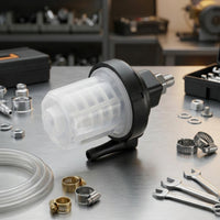 Disposable Fuel Filter with Clear Body 20 Micron Marine Outboard Fuel Filter Impact-Resistant for Boat Owners