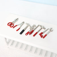 Miniature Home Scene Model Gift Set with Metal Toy Drawer Cabinet