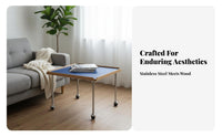 Iridescent Pedestal Table Nordic Design Home Furniture Space-Saving for Renters
