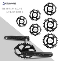 prowheel山地车中锁直装式单盘牙盘片32T34T36T38正负齿3度圆盘片