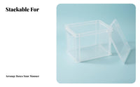 Clear Book Bin sturdy Stackable Clear Book Crate Easy to Clean for Study Room
