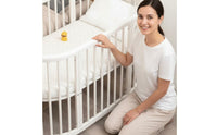 Grows with Your Child Convertible Oval Crib Extendable Design Multi-Functional Infant Bed Space Saving Bedside Sleeper Bassinet for Newborns, Playroom