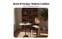 French Rural Design Wooden Chair with Woven backrestrest sturdy Wood Construction Dining Seat Retro look Household Furniture Anti-Slip Foot Pads for Cafe Owners, Interior Decorators, Restaurant, Kitchen, Living Room, Bedroom