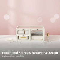 Clear Cosmetic Case with Drawers particle-proofshielded Clear Tiered Cosmetic Case for Women