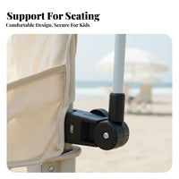 Lightweight Folding Toddler Camp Chair Safety Harness child's Outdoor Dining Chair Long-Lasting Oxford Material Foldable Feeding Seat with Tray Stable Base for Babies, Parents, Caregivers, Camping, Picnic, Beach, Restaurants