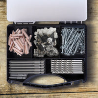 Electronic Parts Organizer Box PP Divider Box Portable Handle Screw Storage Case for Garage