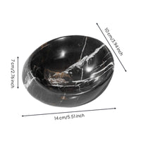 Bowl with Marble Finish Compact Decorative Marble Bowl Modern Fruit Dish for Living Room