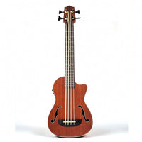 Bass Ukulele with Pickup Ergonomic Design Bass Guitar 4-String Instrument for Home Practice
