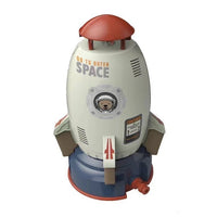 Space Rocket Water Sprinkler Toy for Kids with Rotating Spray