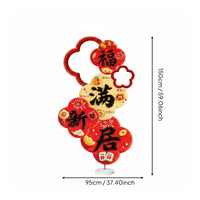Chinese Housewarming Decoration Festive Atmosphere Freestanding Sign 3D Effect Tabletop Decor