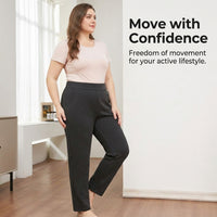 Women Trousers High Waisted with Fleece Lined for Winter Warmth, Tapered Skinny Leg Design for Comfort, Slimming Fit