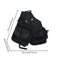 Horse Saddle Bag Lightweight Canvas Saddle Bag Multi Compartment Equestrian Gear for Equestrians