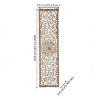 Floral Scroll Wall Plaque Rustic House Decoration Beige Brown