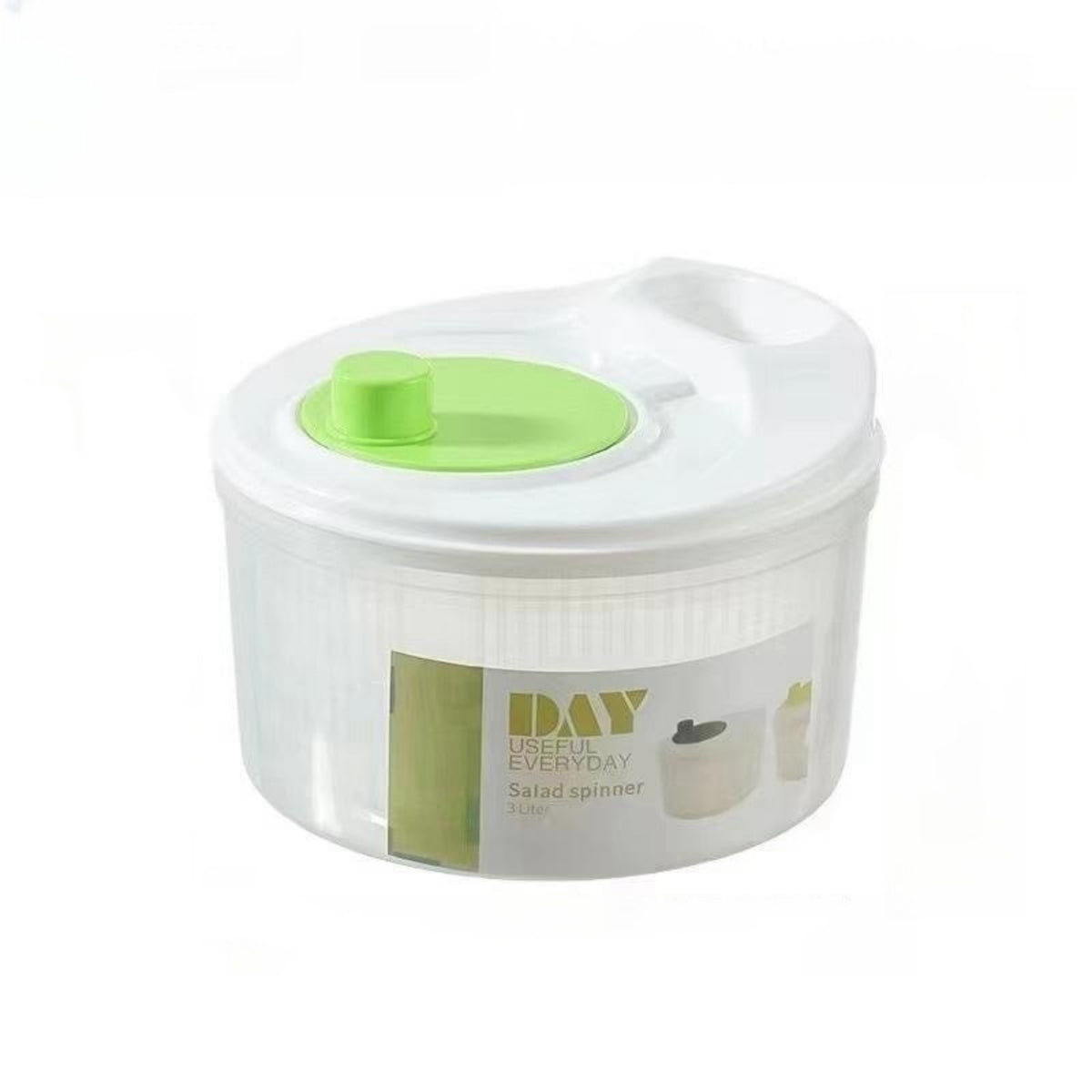 Countertop Salad Dryer with Crank Perforated Manual Vegetable Dryer Sturdy Lettuce Dryer Food-Grade for Kitchen