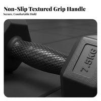 2 Pieces Hexagon Shaped Hexagonal Dumbbell Anti-Roll Design Hex Dumbbell Non-Slip Grip Hexagonal Hand Weight Long-Lasting for Children, Women, Beginners, Home, Workout, Gym