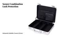 Locking Aluminum Briefcase Combination Lock Aluminum Attache Case Sturdy Shell