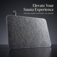 Wool Felt Sauna Mat with Non-Slip Design for Steam Room, Thick Soft Cushion Seat Pad for Heat Insulation, Bench Cover