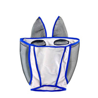 Wide Field of Vision Horse Fly Mask Durable Fly Mask with Ears Soft Edging for Horses, Pasture, Outdoor, Stable