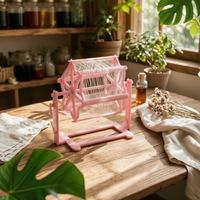 Silkworm Cocoon Reeler Exposed Lattice Tabletop Silk Reeler Pink