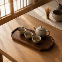 wooden Tea Serving Board Wooden Tea Serving Board Handcrafted Look Tableware