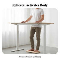 Ankle Strength Training Foot Massage Balance Board Core Strengthening Standing Desk Balance Board Solid Wood Construction Ergonomic Accessory Portable for Golfers