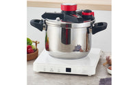 Multi-Layer Safety Protection Stainless Steel Pressure Cooker Energy Saving High-Pressure Cooking Pot Single-Hand Operation 316L Stainless Steel Pot for Families, Home Use