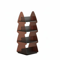 Space Saving Multi-Tier Shelving Single Unit Multifunctional Evergreen Tree Shaped Book Stand Large Capacity Bookshelf Accessible Design for Children, Homeowners, Playroom, Bedroom, Home Office, Small Areas