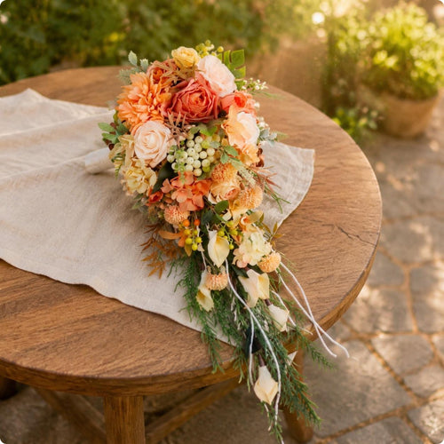 Artificial Waterfall Floral Arrangement Lifelike Cascade Bridal Floral