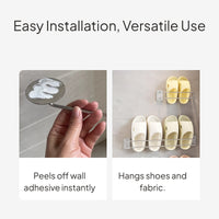 Stainless Steel Wall-Mounted Slipper Rack, No-Drill Install