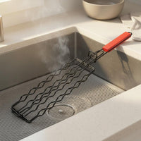 Hot Dog Grilling Basket Detachable Link Grilling Basket High Temperature Resistant BBQ Hot Dog Rack for Outdoor