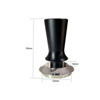 Espresso Tamper with Ridged Base Stainless Steel Espresso Tamper Matte Black Consistent Pressure for Home Baristas