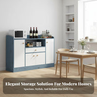 Kitchen Sideboard Cabinet Multi-Functional Modern Buffet Cabinet Large Capacity Microwave Stand with Storage for Families, Homeowners, Hallway